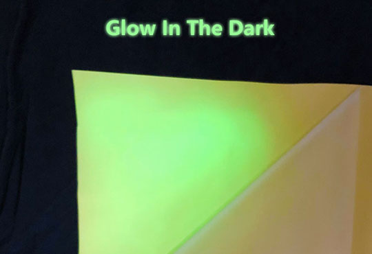 Reflective and Glow In The Dark 2 in 1 Heat Transfer Vinyl