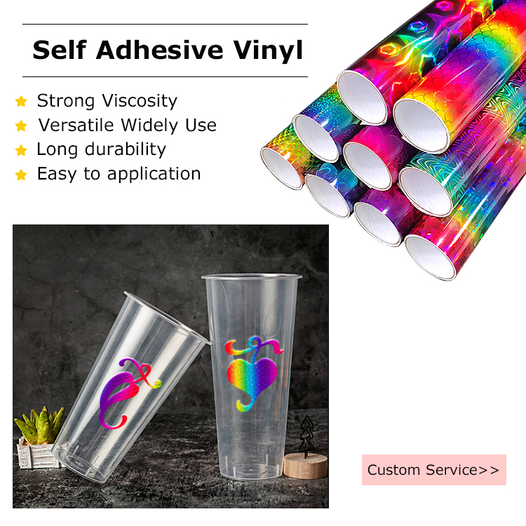 Feature of laser rainbow self-adhesive vinyl