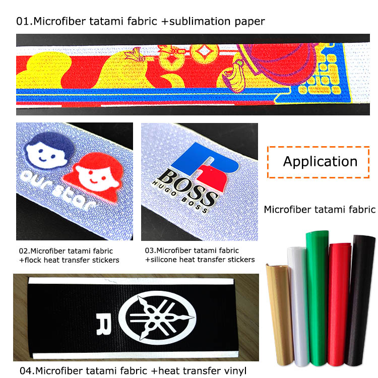 tatami fabric slilicone heat transfers stickers