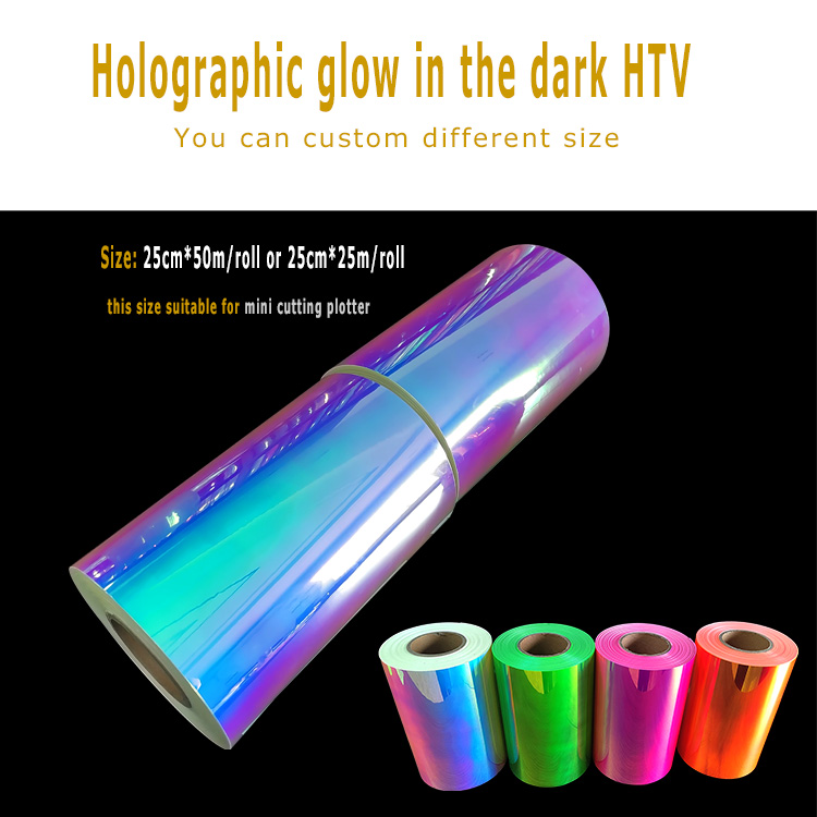 holographic glow in the dark HTV