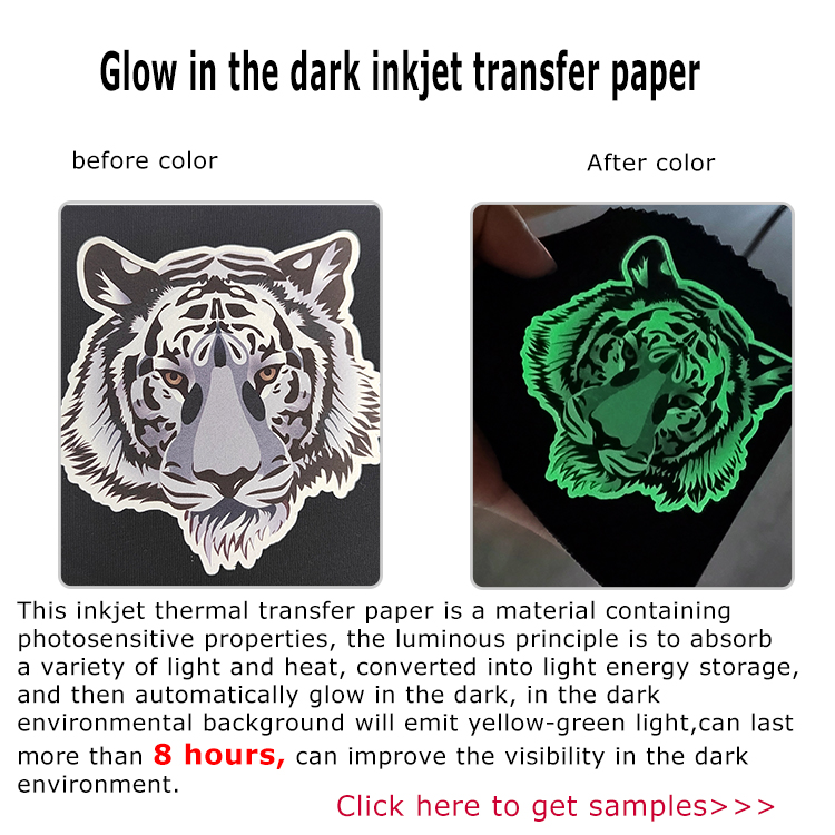 glow in the dark inkjet transfer paper