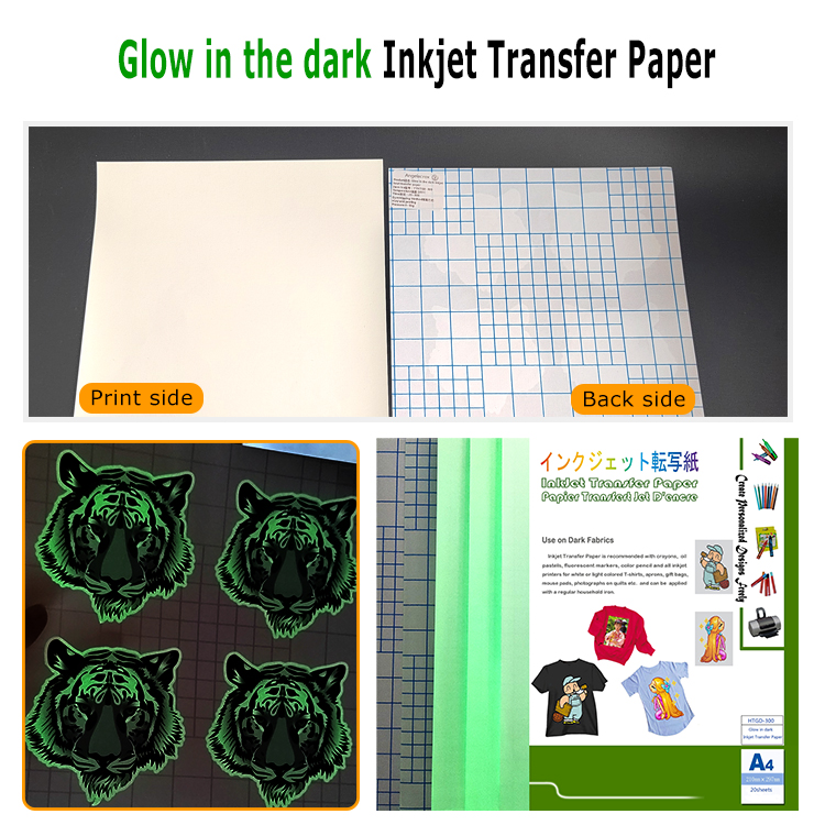 glow in the dark inkjet transfer paper