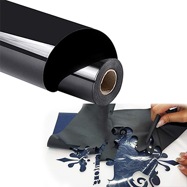 Black PU Heat Transfer Vinyl For Fabrics