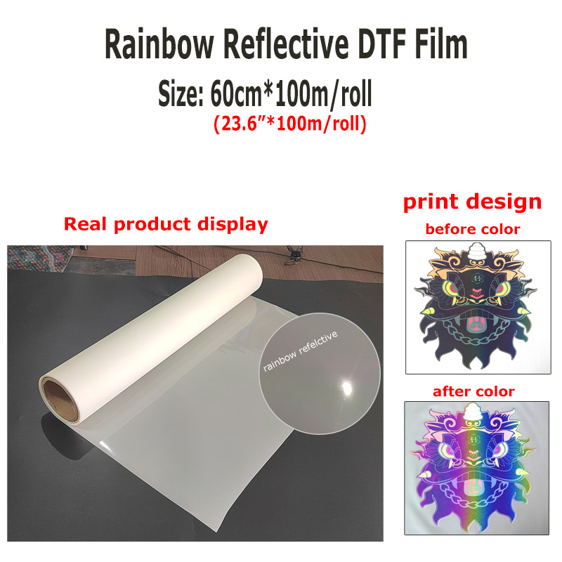 rainbow reflectie DTF film