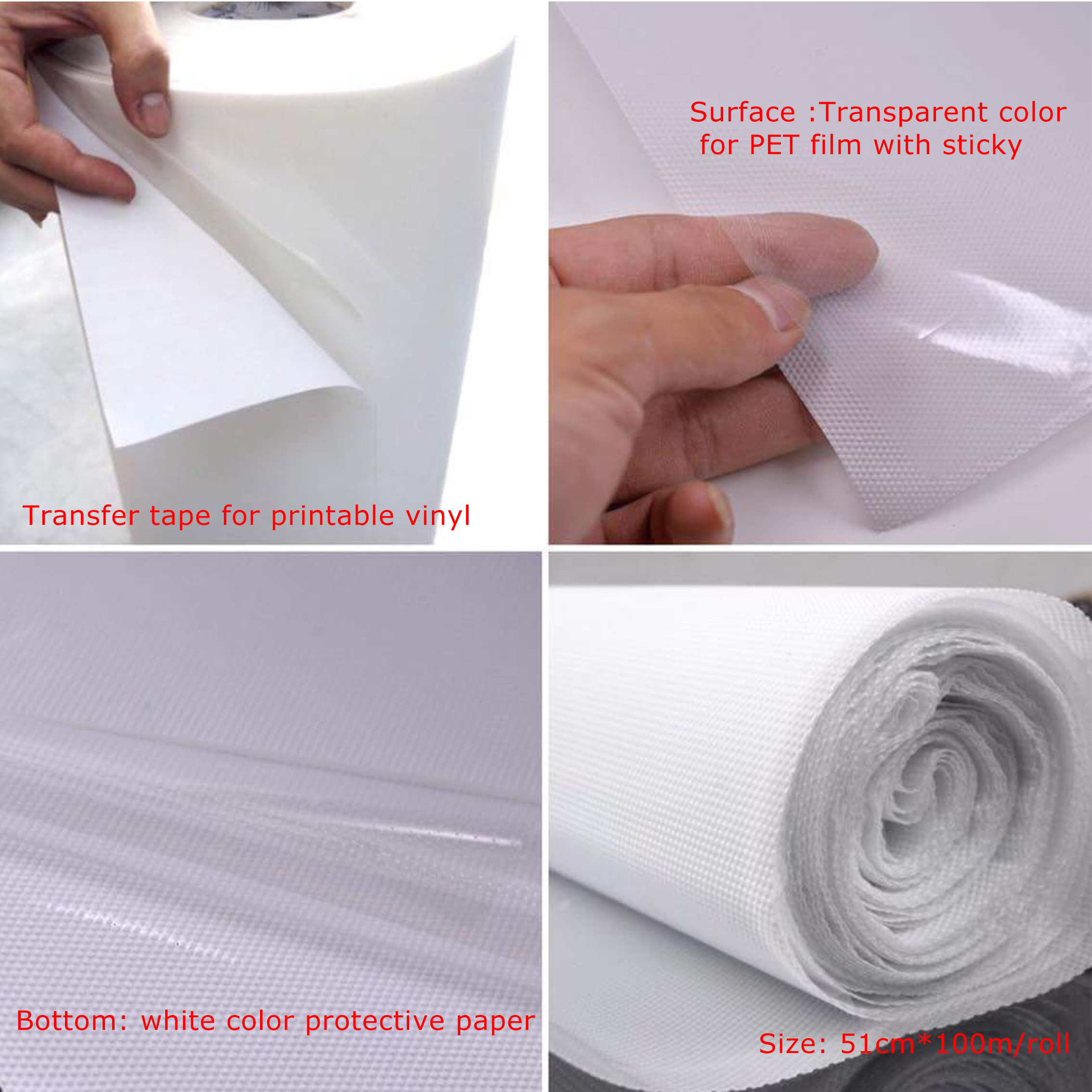 Transfer film for printable vinyl