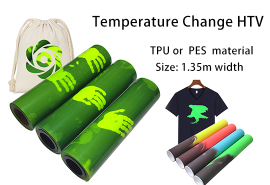 Temperature change color HTV for clothes