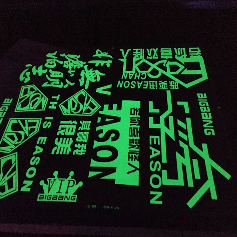 glow in the dark heat transfer stickers