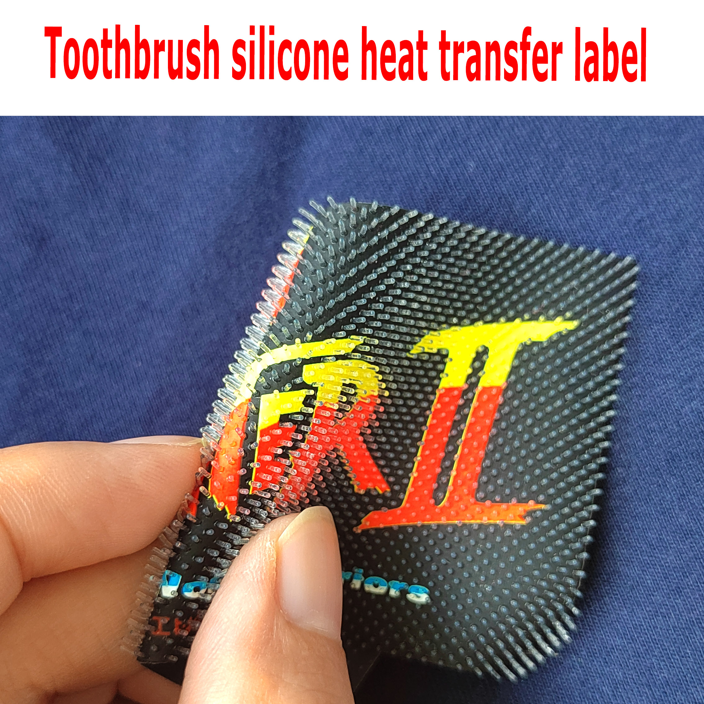 Toothbrush heat transfer label